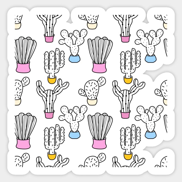 Cactus Potted Plants Sticker by edwardecho